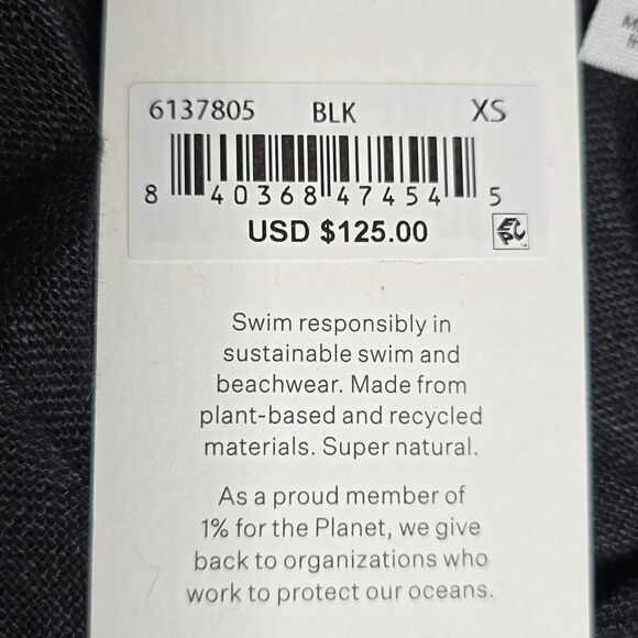 988 NWT Vitamin A Hana Cropped Shirt - Black EcoLinen SZ XS - Picture 5 of 10